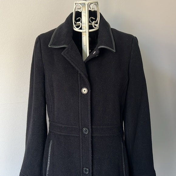 Coach Black Pea Coat - Picture 2 of 6